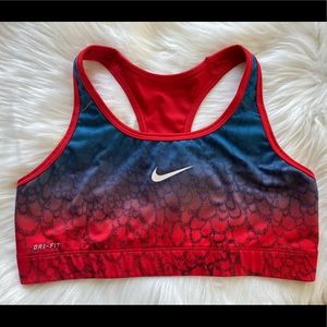 Nike Patriotic Dri-Fit swoosh sports bra. Size L